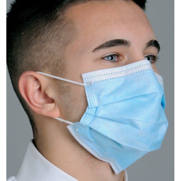 Diffuser Anti Fog Dual Fit Ear Loop Face Mask Pleated